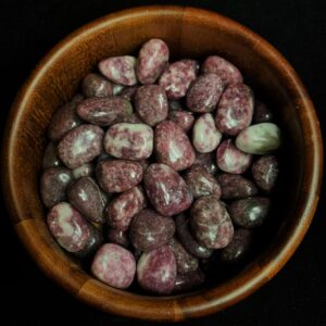 Lepidolite crystal tumbled stone