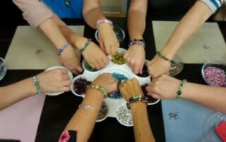 beaded bracelets made at our basic beading class the twisted bead and rock shop