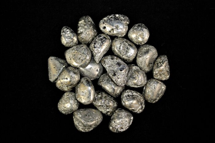 Pyrite Crystal tumbled stone