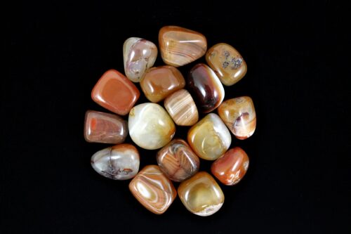 Red Agate Crystal tumbled stone