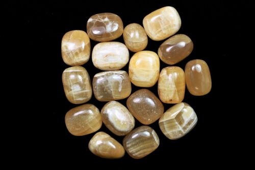 Honey Calcite Crystal tumbled stone