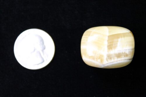 Honey Calcite Crystal tumbled stone