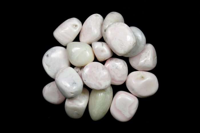 Mangano Calcite Crystal tumbled stone