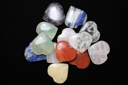 assorted heart crystals