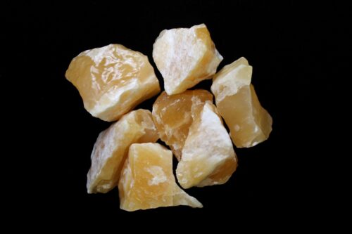 Orange Calcite Crystal rough stone