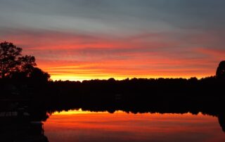 sunset on the water