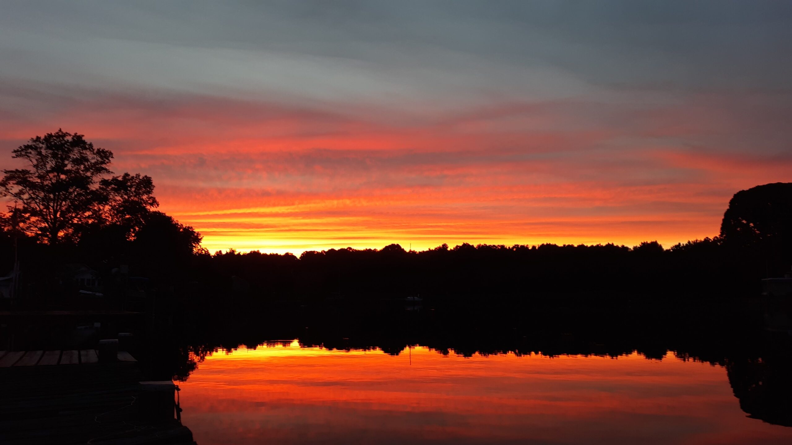 sunset on the water