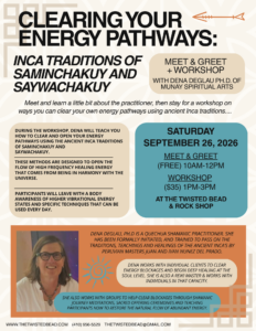 flyer for event with dena deglau at the twisted bead